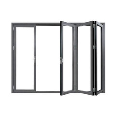 Warren Aluminum bi-folding glass door custom Low-e glass accordion folding doors patio bifold glass door factory price