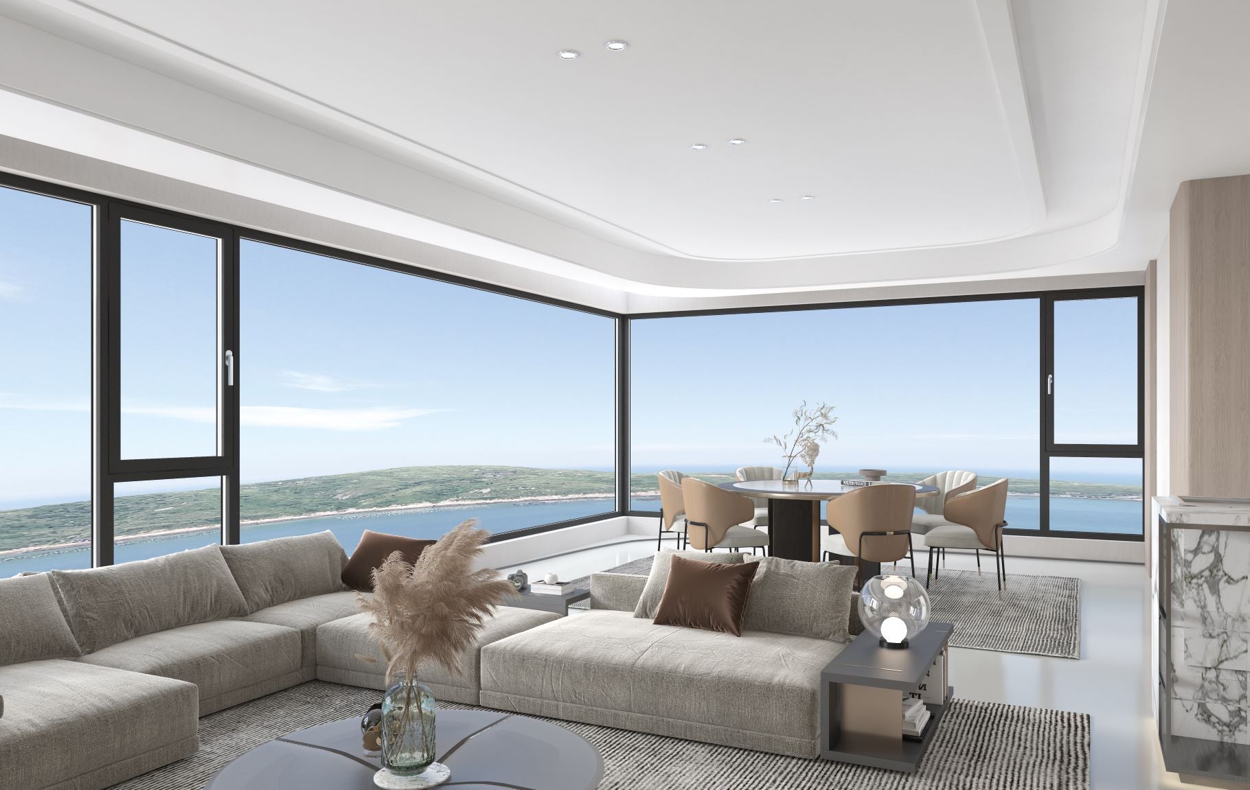 LVDUN 12 foot sliding glass door Aluminium thermal break door WMDA