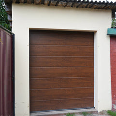 LVDUN Customized modern design steel garage doors with pedestrian door