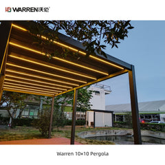 Warren 10x10 outdoor louvered roof pergola with aluminum alloy