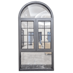 aluminum double tempered casement glass windows