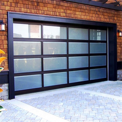 LVDUN Modern style automatic sectional glass garage door for home building