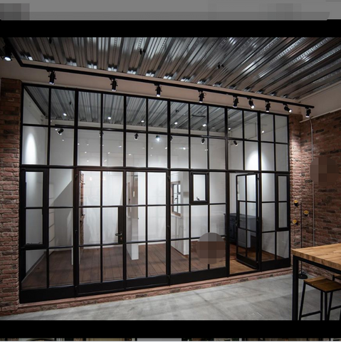 LVDUN modern grill iron design door black metal window 2020 new design window grill design