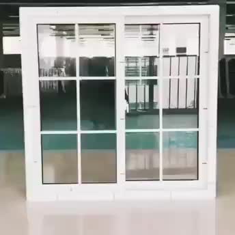 LVDUN Wooden Color Frame Plastic Window Design Pvc Sliding Glass Windows
