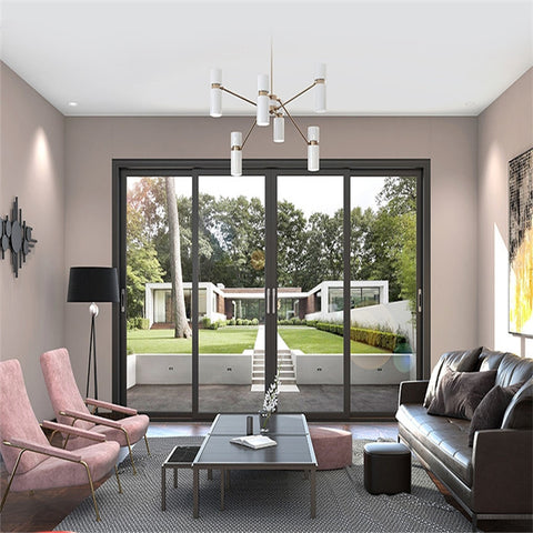 LVDUN Sliding Glass Doors Price Australia Standard Triple Panel Sliding Stacker Sliding Metal Doors Suspended Sliding Doors