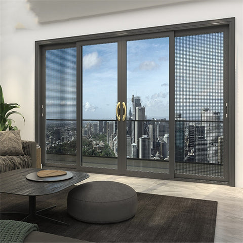 LVDUN Sliding Mirror Doors America Standard Super Large Glass Cupboards With Sliding Doors Big View Fiberglass Sliding Doors