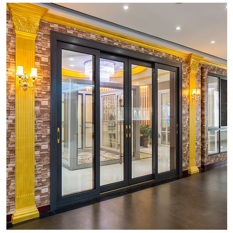 LVDUN Big Sliding Glass Doors Factory Manufacture Wholesale  Project  Glazed Cebu Branch Sliding Doors For home Sliding Aluminum Doors