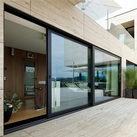 LVDUN Sliding Door Set High Quality Modern House Double Glazing Marine Sliding Door Aluminum Sliding Door Pulleys