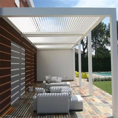 LVDUN Opening Roof System Pergola Waterproof New Electric Adjustable Roof Garden Aluminum Outdoor aluminum Pergola