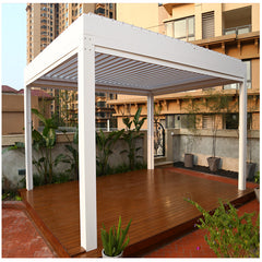 LVDUN Fast Sale New Automatic Swimming Pool Covers Louver Roof Aluminum Pergola