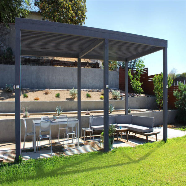 Best Garden Louvre Terrace Roof System Aluminum Metal Motorized Pergola Kits