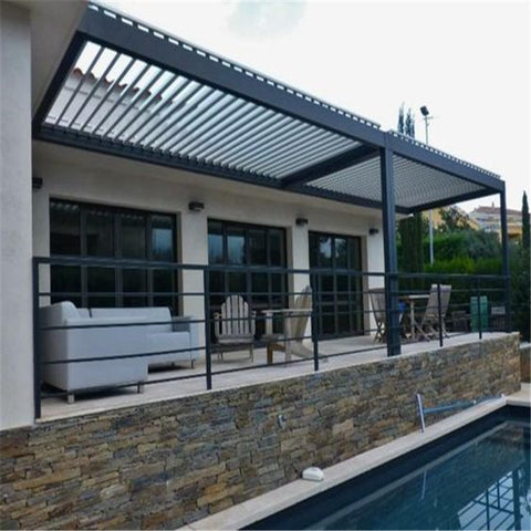 Custom Sizes Sunshade Protection Waterproof Electric Outdoor Aluminum Pergola