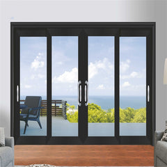 LVDUN Sliding Bedroom Doors Residential System Triple Doors Sliding Aluminum With Fly screen Decorative Sliding Glass Doors