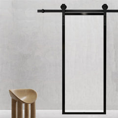 Barn Door For House Large Glass Tempered Small Barn Door With Alloy Aluminum Hardware Track Kit Barn Door With Window