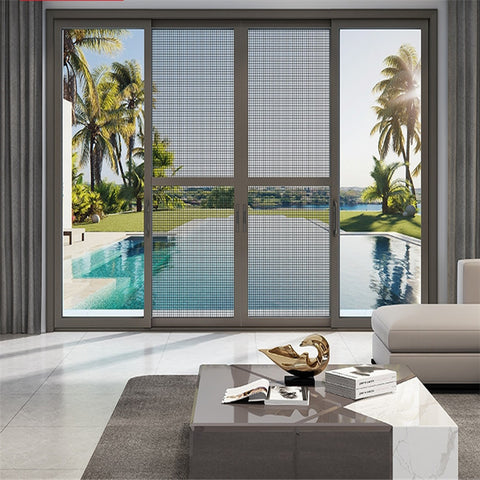 LVDUN Aluminum Sliding Doors Prices 20% Discount Soundproof Triple Glaze Glass Doors Sliding For home Sliding Doors Exterior