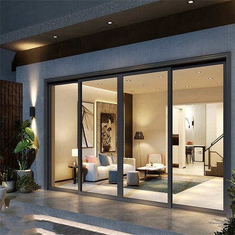 LVDUN Sliding Mirror Doors America Standard Super Large Glass Cupboards With Sliding Doors Big View Fiberglass Sliding Doors