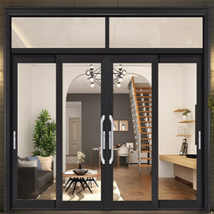 LVDUN Remote Control Open Sliding Door Home Thermal Break Door Sliding System Aluminum Profile  Automatic Sliding Door Price