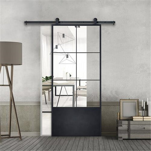 Indoor Sliding Pocket Door French Style Aluminum Iron Pocket Door Slider Steel Framed Hardware Sliding Glass Pocket Door