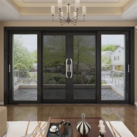 LVDUN Interior French Doors Sliding Commercial Automatic Sliding Glass Doors With Double Glass Sliding Doors Bathroom