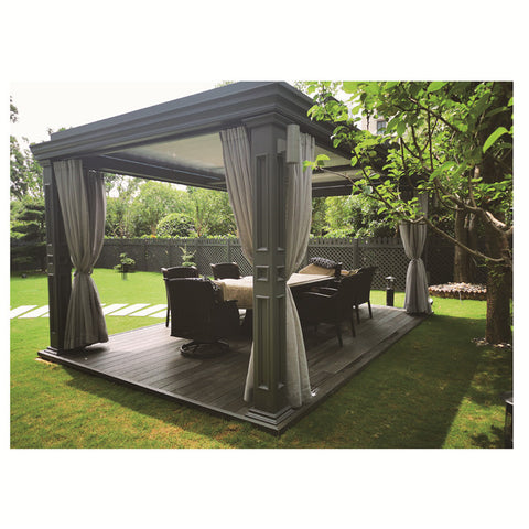 Outdoor Luxury Motorized Motorized Solar Shade Electric Sunroof Garden Pergola automatic Aluminum Waterproof Pergola