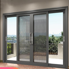 Sliding Folding Doors Aluminum Certified Powder Coated Patio Aluminum Sliding Doors Aluminum Frame Sliding