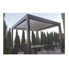 Adjustable Modern Closing Aluminum Louver Bioclimatic Pergola Design Aluminum Electric Pergola China