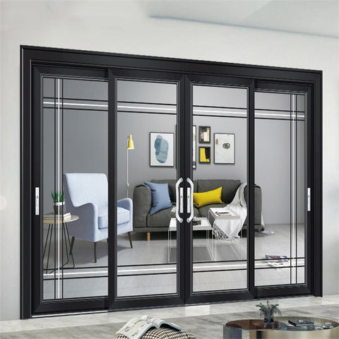 LVDUN Fence Sliding Doors Top 10 Supplier Thermal Break Aluminum Lowes Sliding Glass Patio Doors For Home Glass Closet Sliding Doors