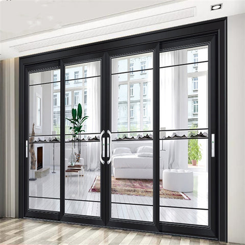 LVDUN Sliding Doors With Blinds Between Glass Aluminum Double Tempered Glass Three Panels Lowes Sliding Closet Doors Rail Sliding Door