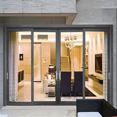 LVDUN Modern Strong Rv Sliding Doors Thermal Broken  Narrow  Sliding Glass Barn Doors Exterior Second Hand Aluminum Sliding Doors