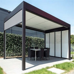 LVDUN Opening Roof System Pergola Waterproof New Electric Adjustable Roof Garden Aluminum Outdoor aluminum Pergola