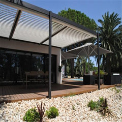 Modern 4X3 OEM Size Waterproof Garden Pergola Aluminum With Louver Blades Aluminum Pergola