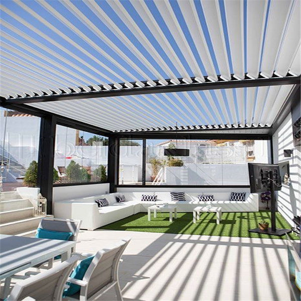 Fast Sale Outdoor Aluminum Motorized Louvre Roof Shade For Pergola Hot Sale New Pergola