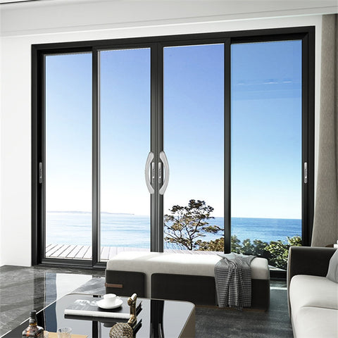 LVDUN Double Pane Sliding Glass Doors USA Standard Triple Modern Sliding Doors With German Lock Residential Sliding Doors