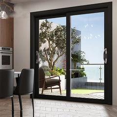 LVDUN Triple Sliding Door Screen Australia Standard Curved Sliding Door As2047 Aluminum 3 Panel Sliding Glass Door