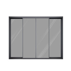 LVDUN Triple Sliding Door Screen Australia Standard Curved Sliding Door As2047 Aluminum 3 Panel Sliding Glass Door