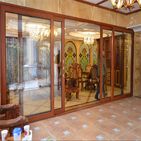 LVDUN Automatic Sliding Doors Low Price Au Standard Aluminum  Sliding Glass Doors 4 Panel Sliding Patio Doors