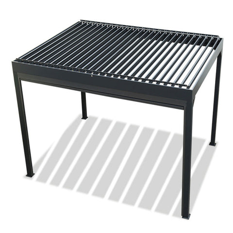 LVDUN New 2021 Product Opening & Closing Aluminum Louver Bioclimatic Pergola With Lights